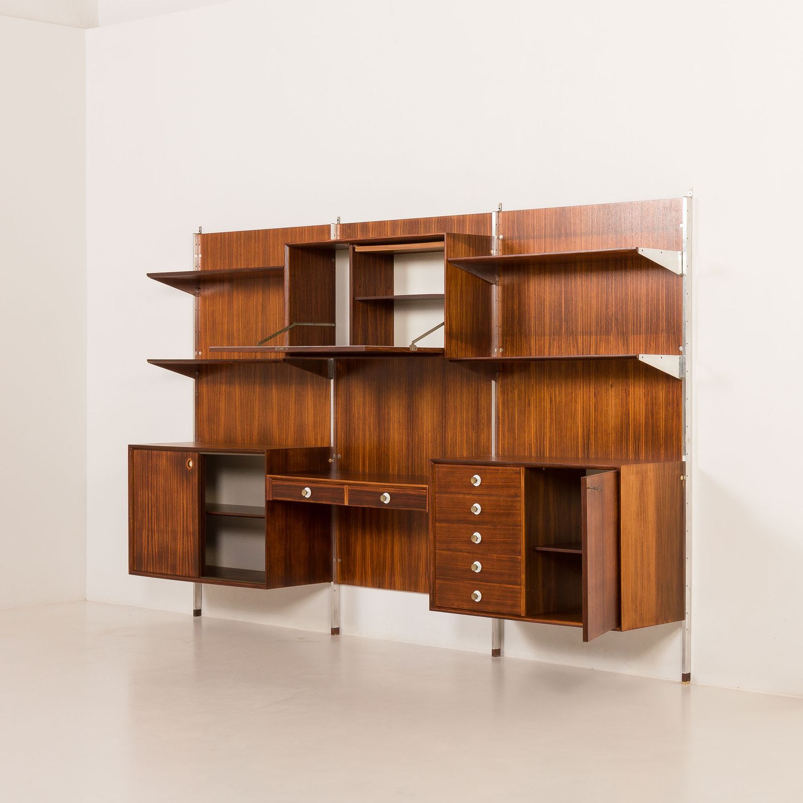 Italian Mid Century Wall Unit George Coslin For 3v Arredamenti, 1960s photo buy