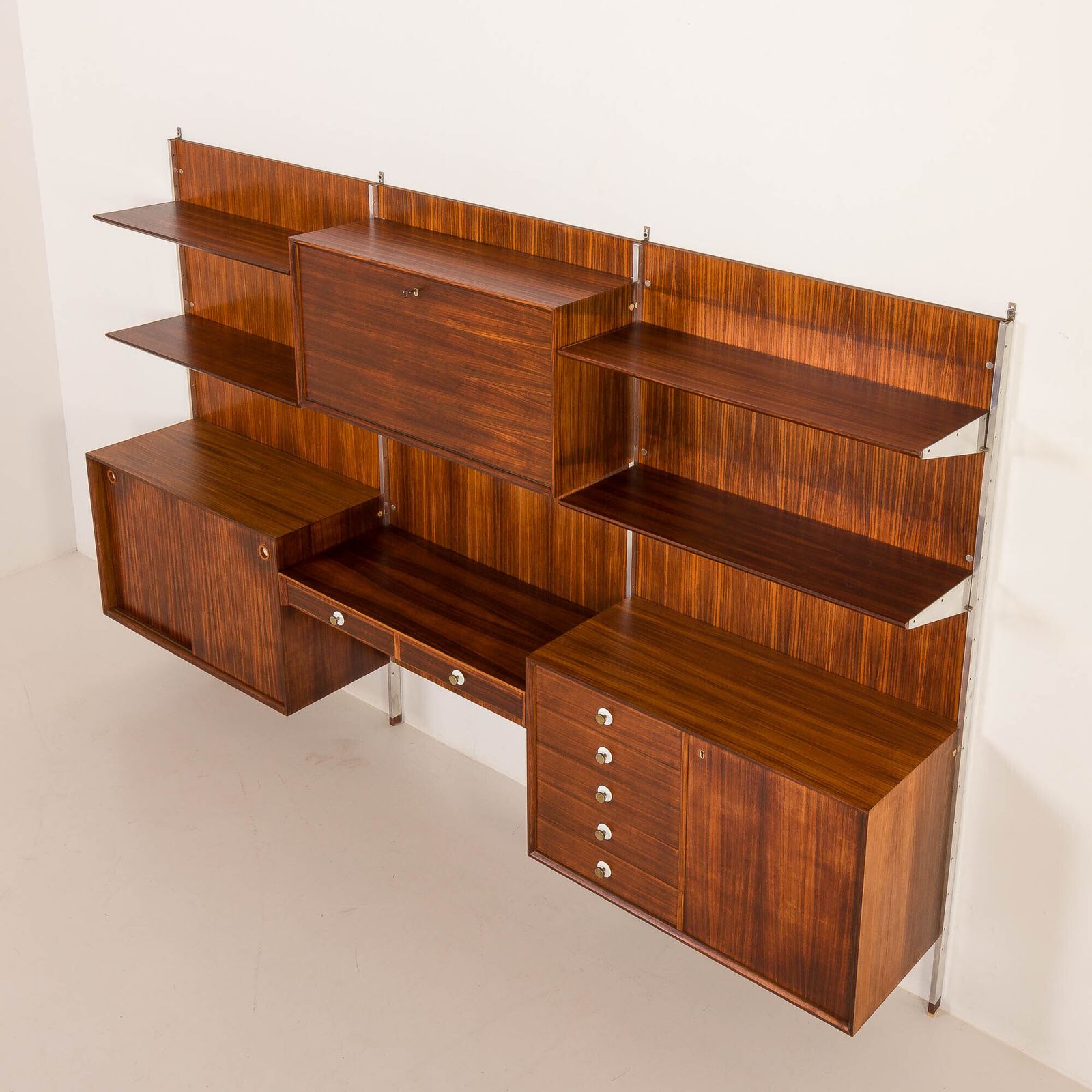 photo furniture Italian Mid Century Wall Unit George Coslin For 3v Arredamenti, 1960s