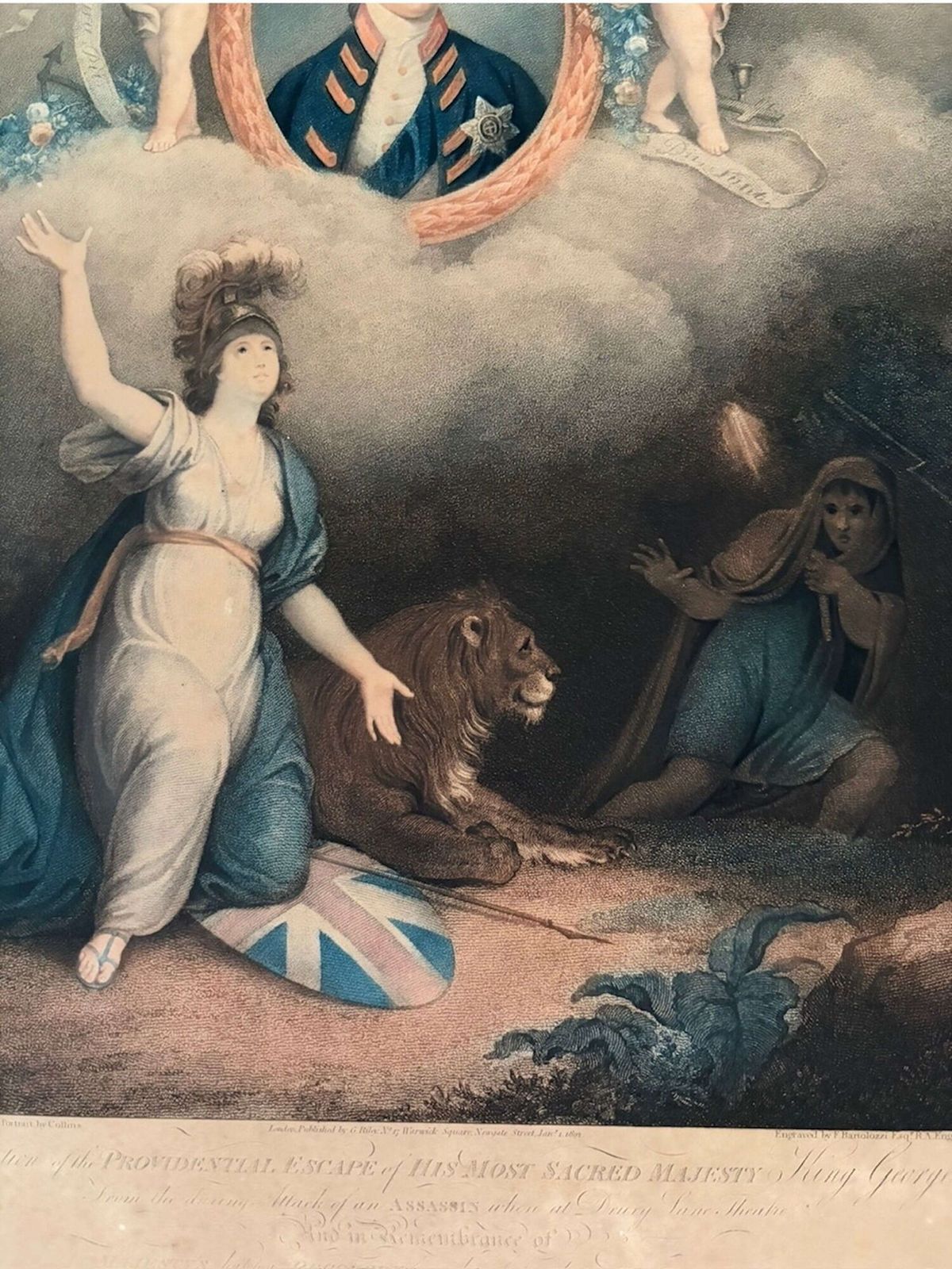 A Late Georgian Political Allegorical Print (1802) King George 111 photo Art