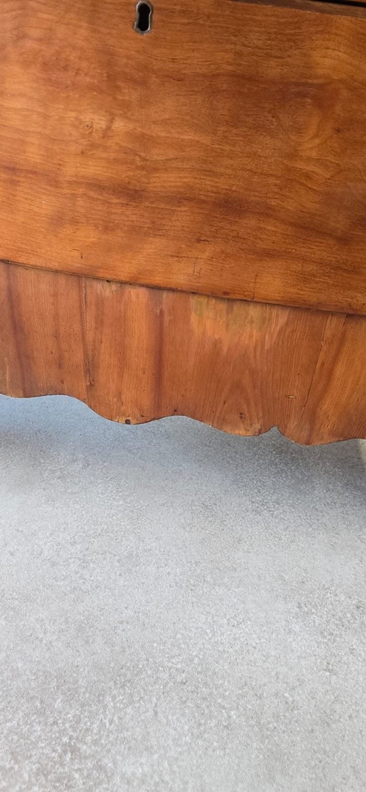 Victorian Antique Pine Chest Of Drawers 2 Over 3 Tallboy Scalloped Apron photo for sale