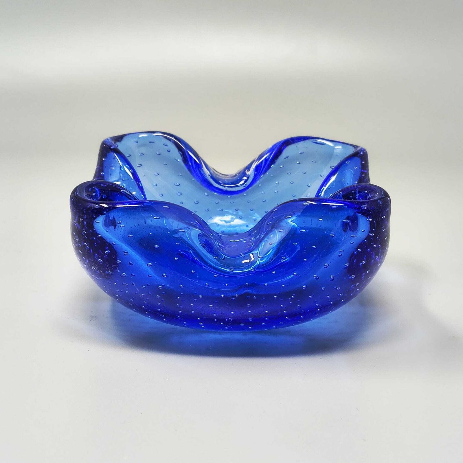 1960s Mid Century Ashtray Or Catchall In Bullicante Murano Glass By Flavio Poli photo Home Decor