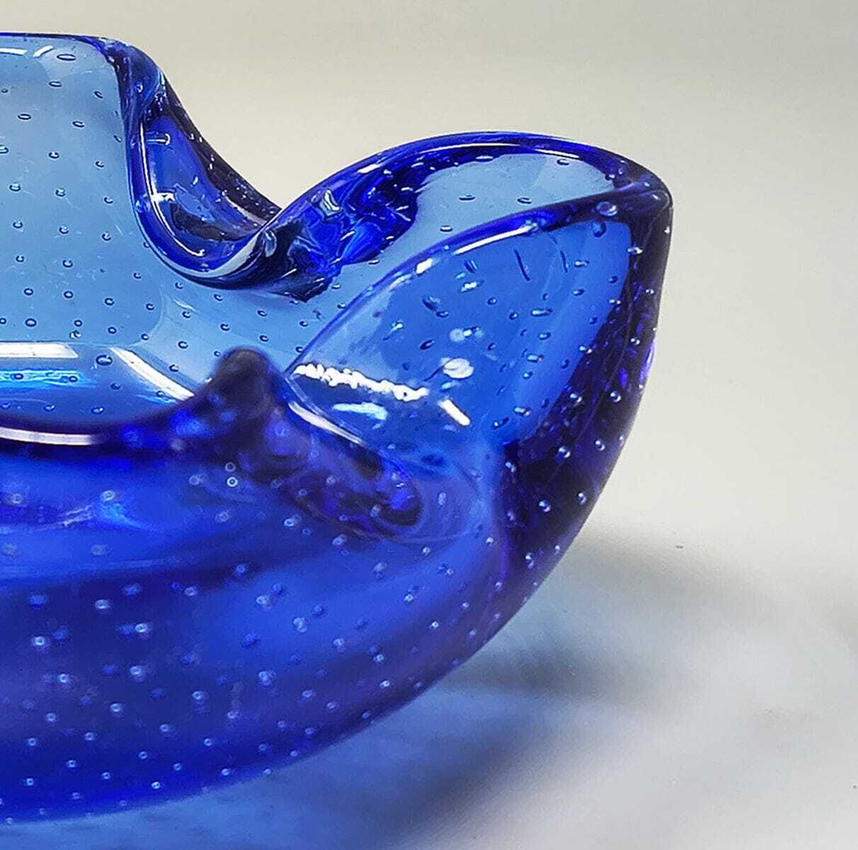 photo for sale 1960s Mid Century Ashtray Or Catchall In Bullicante Murano Glass By Flavio Poli