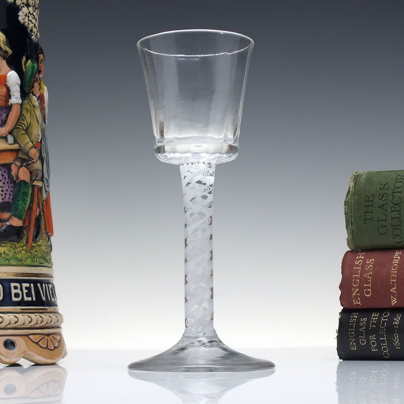 Double Series Opaque Twist Wine Glass C1760 With Ribbed Bucket Bowl