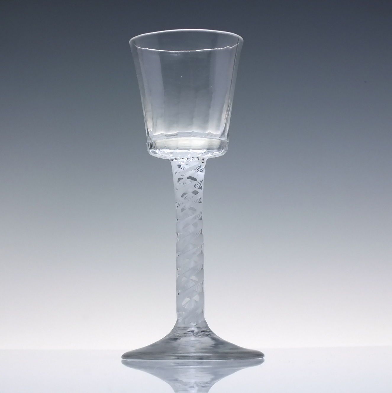 Double Series Opaque Twist Wine Glass C1760 With Ribbed Bucket Bowl photo furniture