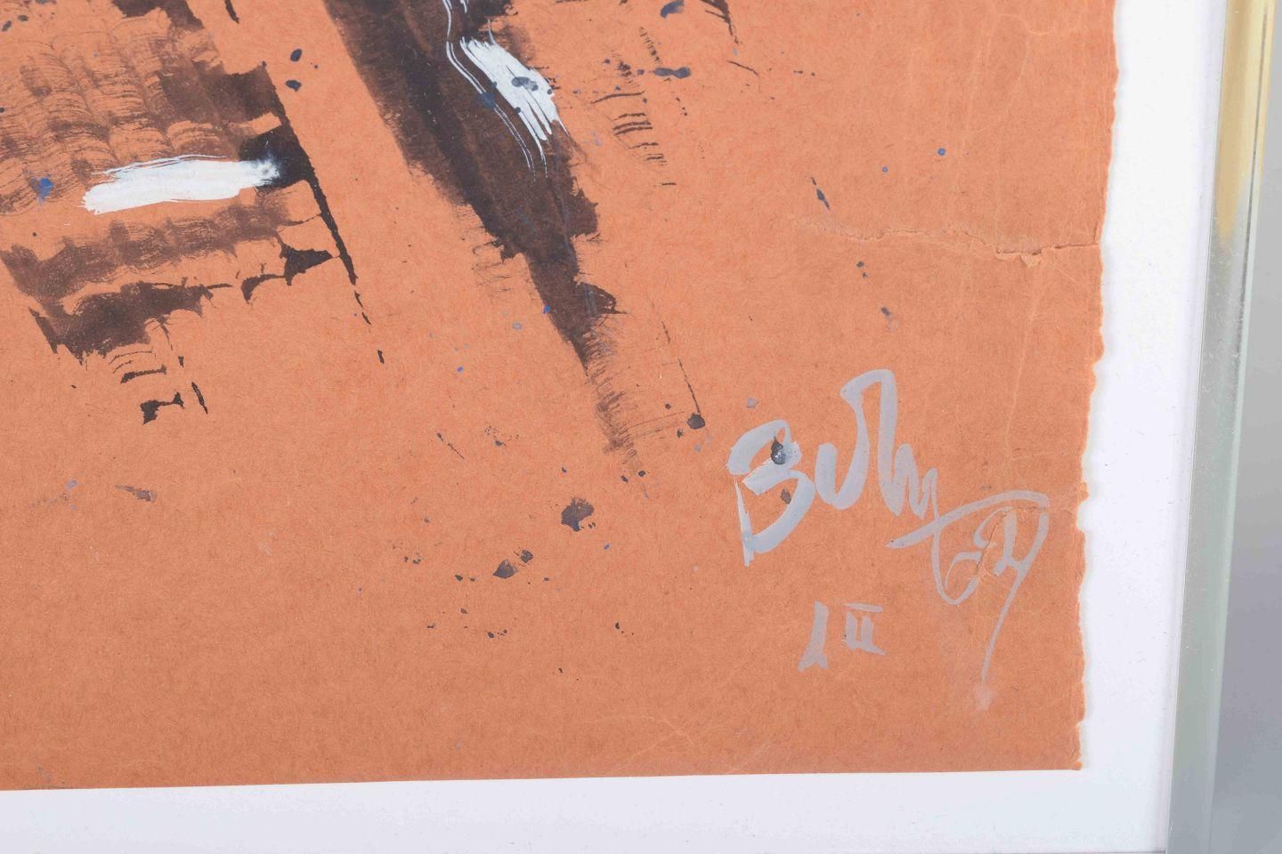Artiste inconnu. Composition abstraite. Techniques mixtes sur papier. 1964 photo Art