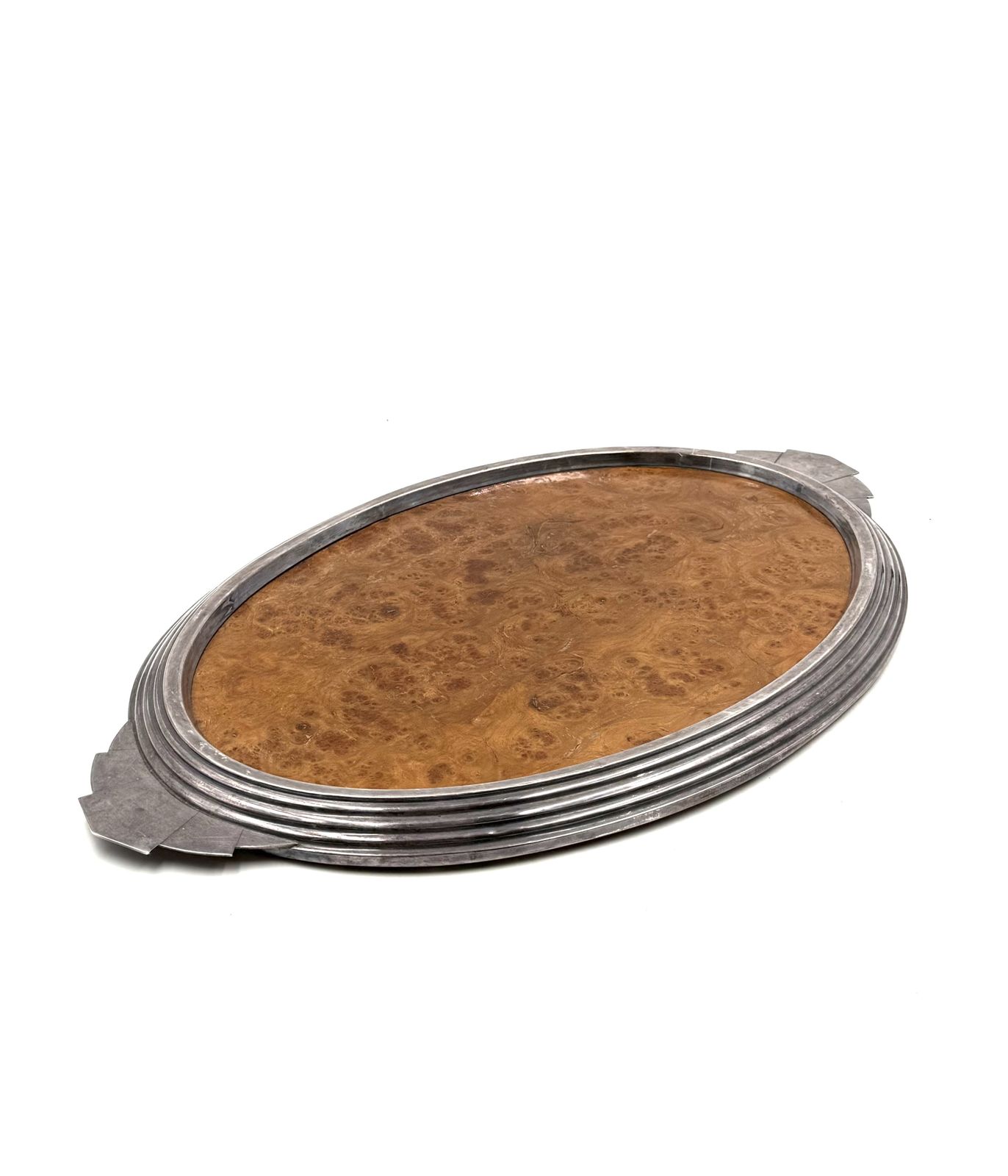 photo for sale Art Deco Burl Wood Tray, France 1930s