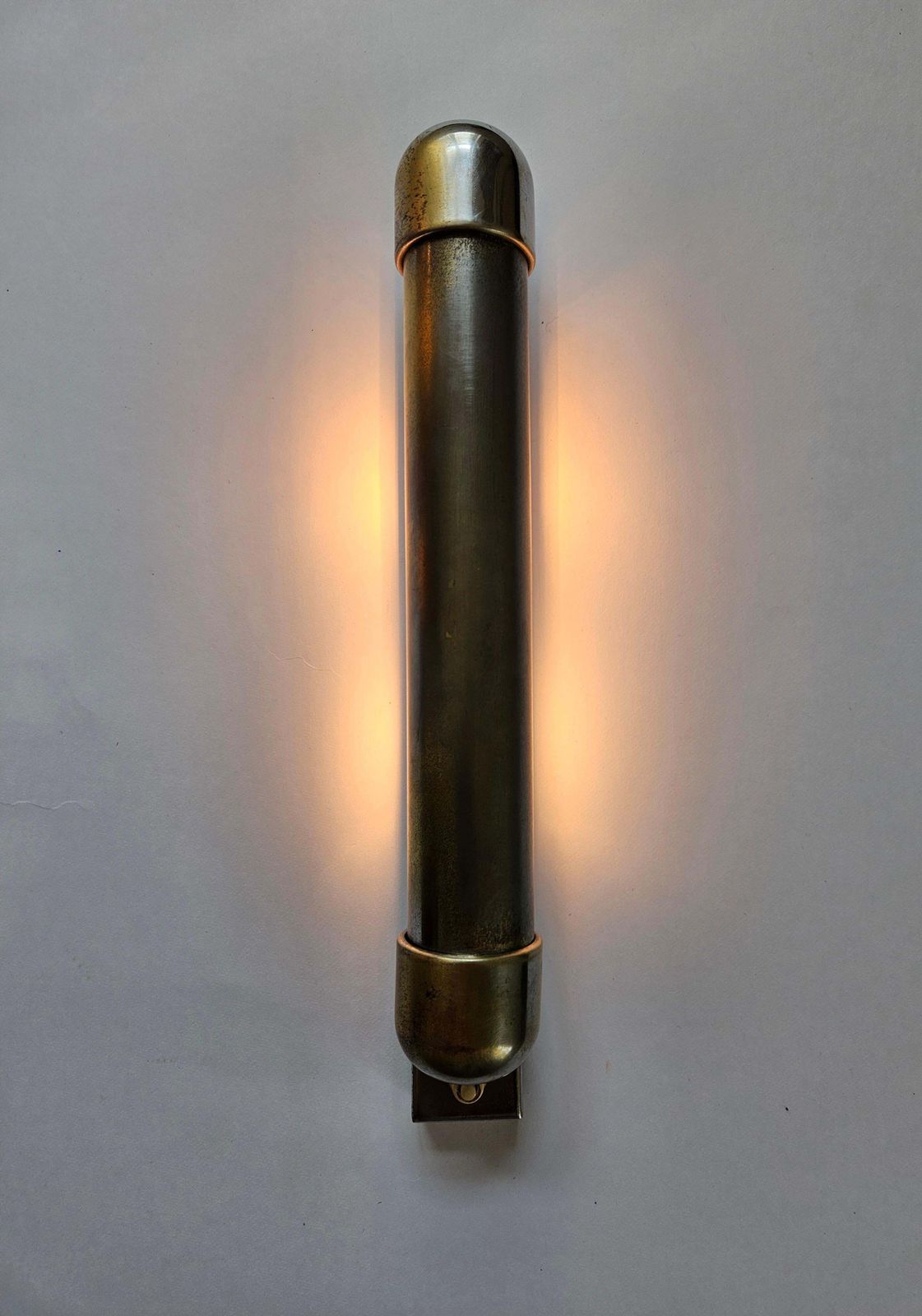 Rare Chrome Bauhaus Art Deco Wall Lamp Napako, 1940s photo 498.0