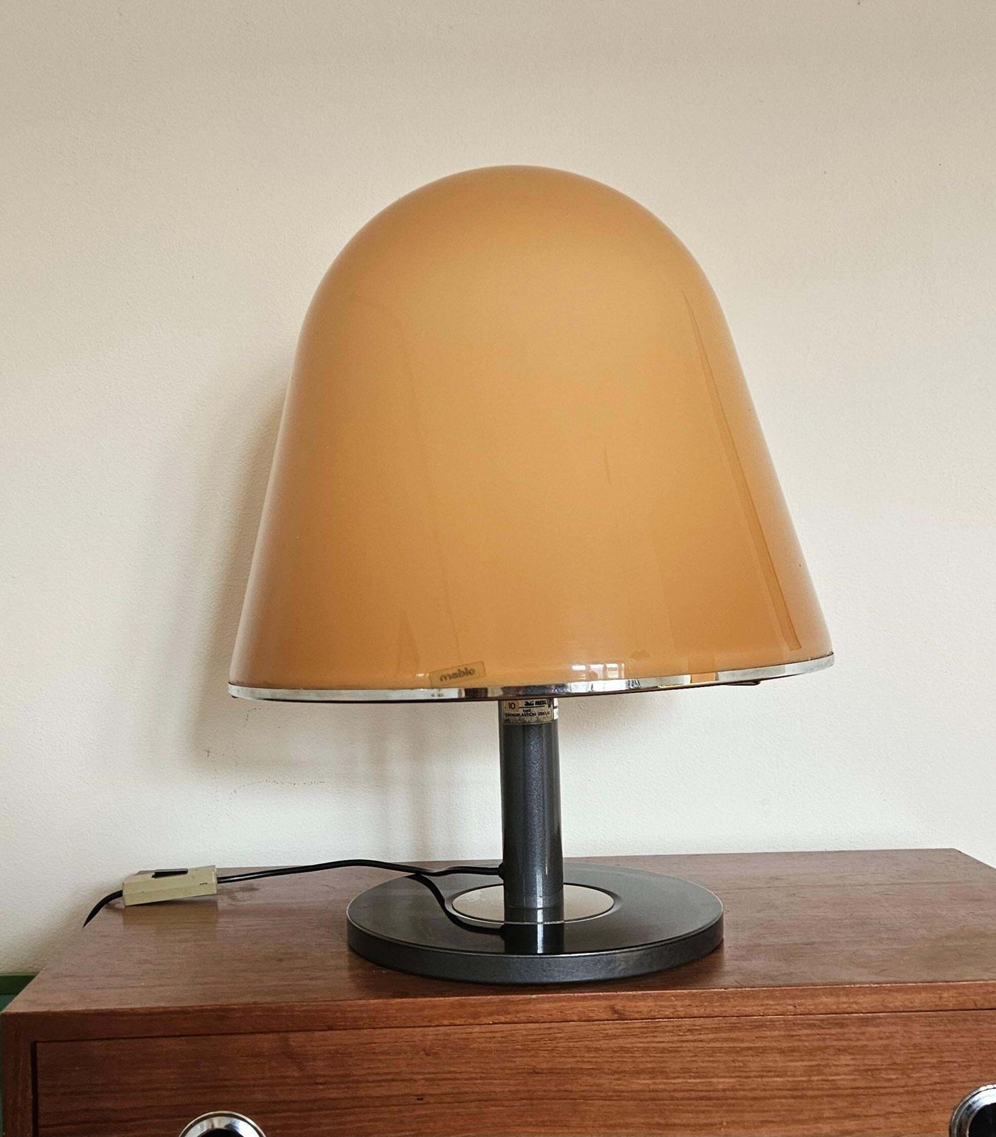 Rare Midcentury Large Table Lamp Kuala For Meblo, Franco Bresciani, Italy, 1970s photo furniture