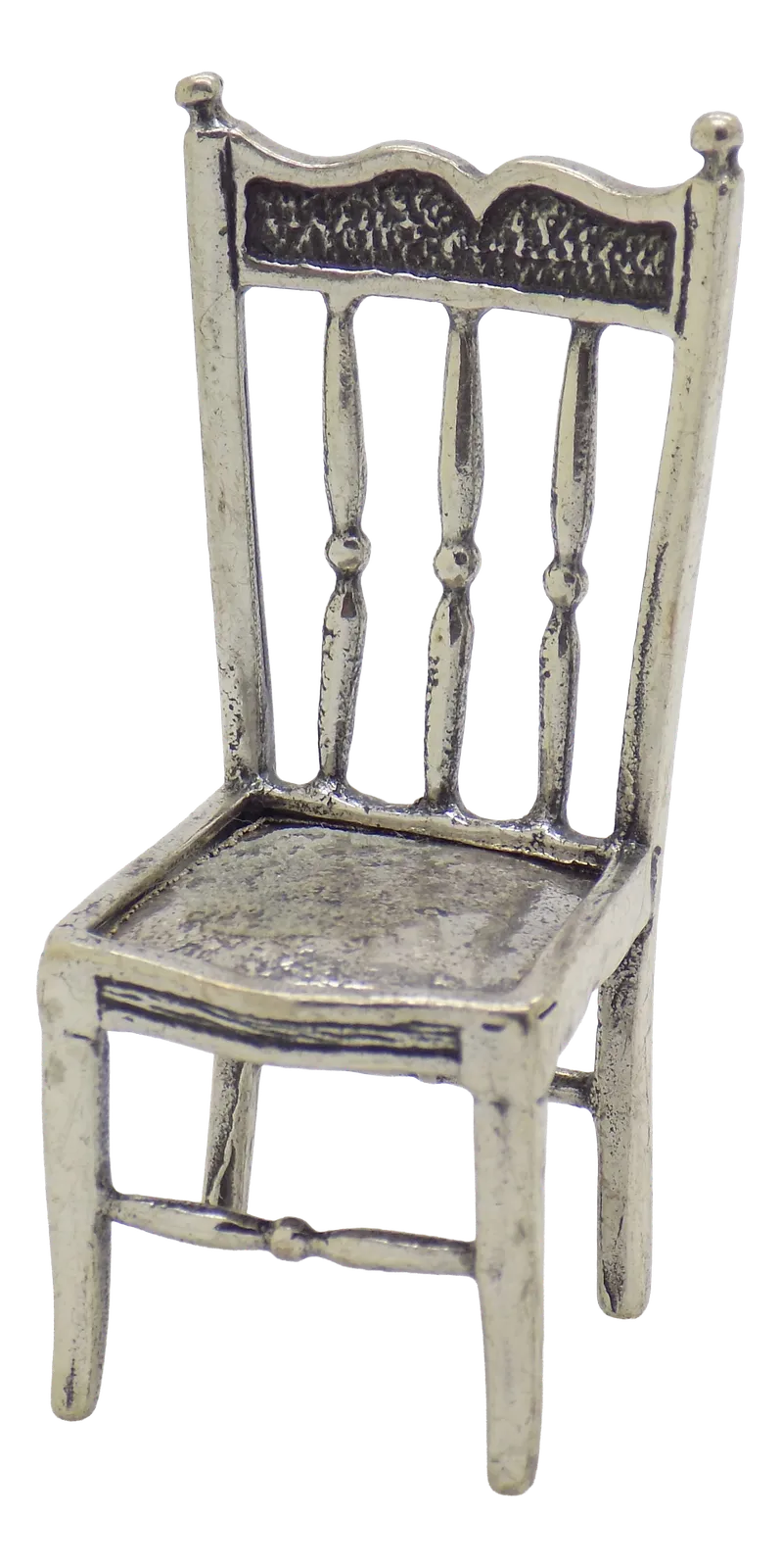 Vintage Italian Handmade Genuine Sterling Silver 925 Chair Figurine, 1970s