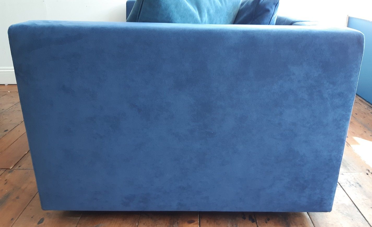 Furniture Ligne Roset 'Exclusif' Two Seater Sofa Blue Suede Upholstery  Vgc Uk Delivery photo