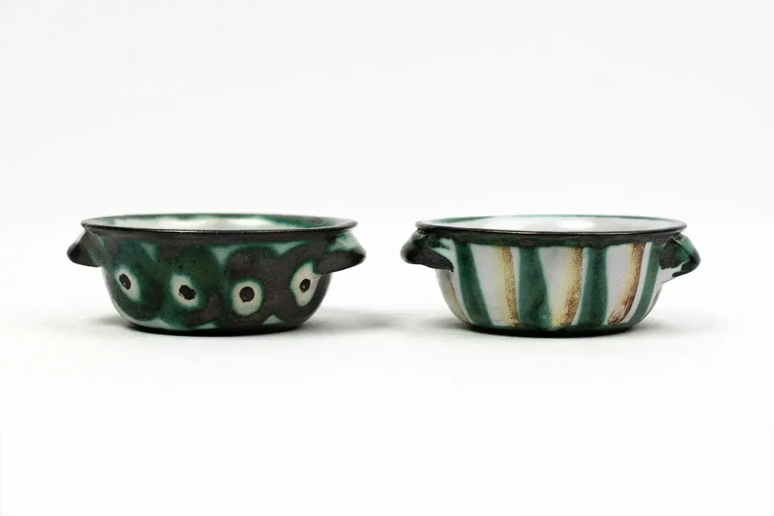 Pair Of Cups | Ceramic Salters — Robert Picault, Vallauris, Circa 1950 1960.