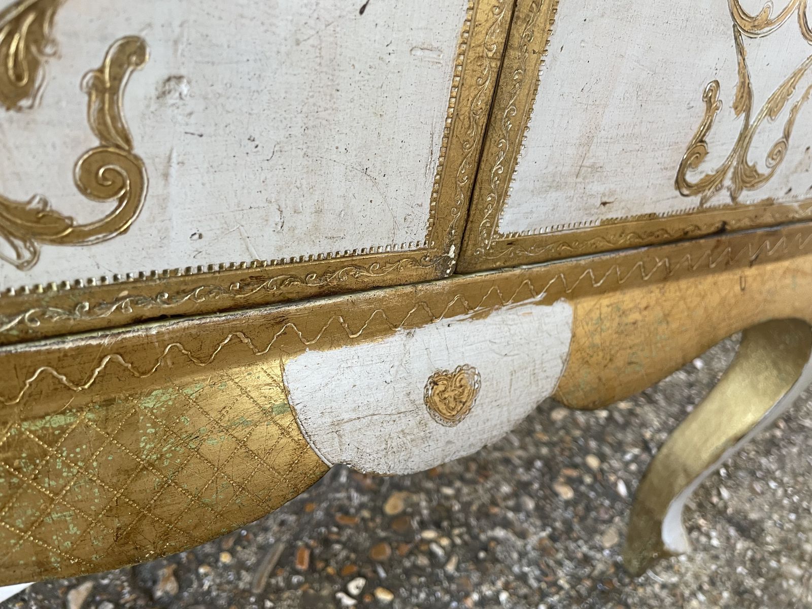 photo furniture Mid Century Italian Florentine Night Stand Cabinet 1960s