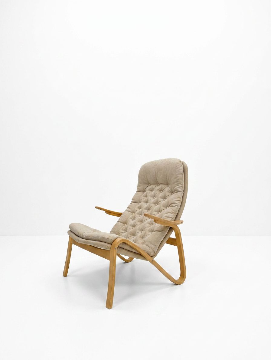Vintage Swedish “Metro” Lounge Armchair By Sam Larsson For Dux, 1970s, New Upholstery, Mid‑Century Modern (Mcm) photo for sale