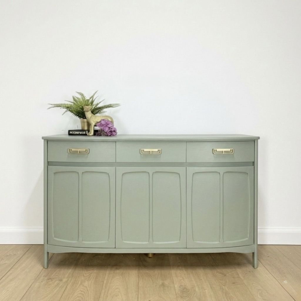 Pale Sage Green Mid Century Nathan Sideboard