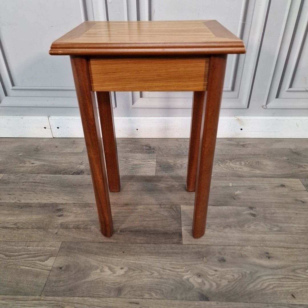 photo buy Vintage Inlaid Side Table Small Occasional Lamp Table Plant Stand Antique Style