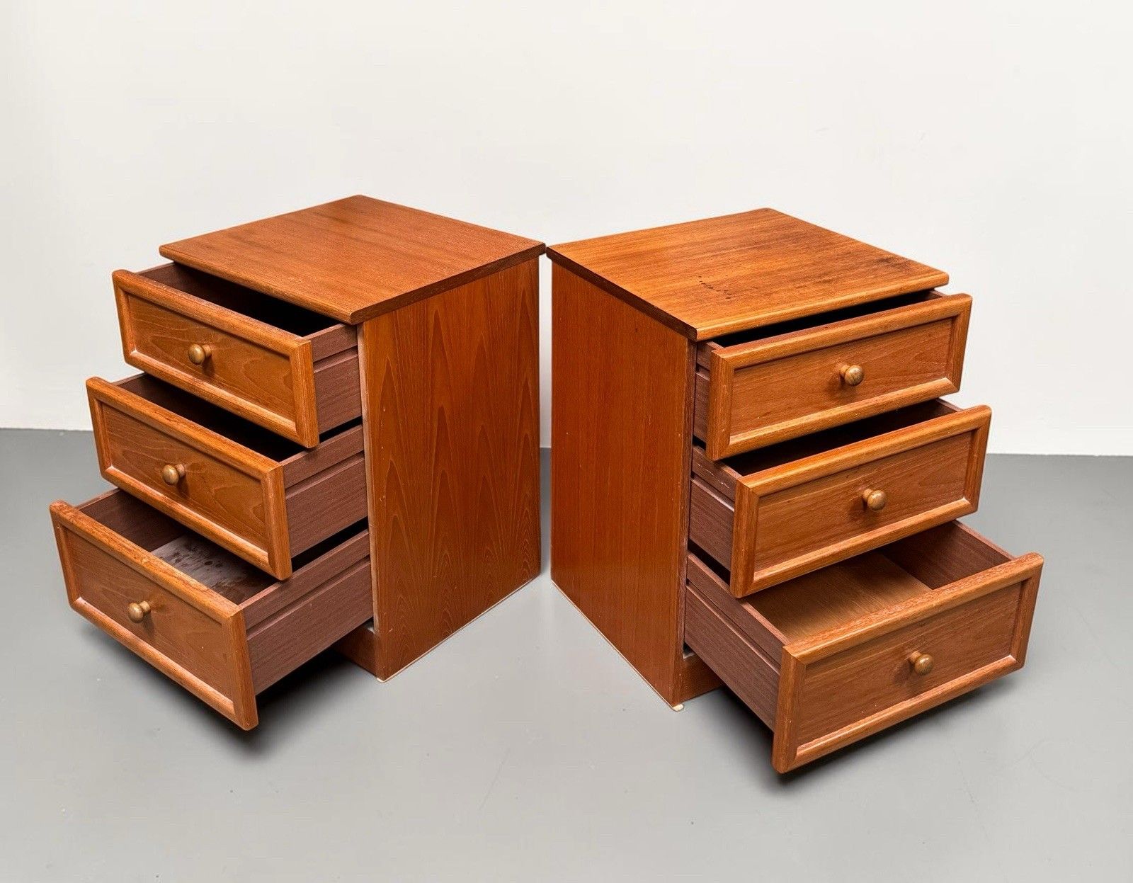 Pair Of G Plan Teak Albany Bedside Chest Of Drawers Vintage C1980s Super Quality photo vintage