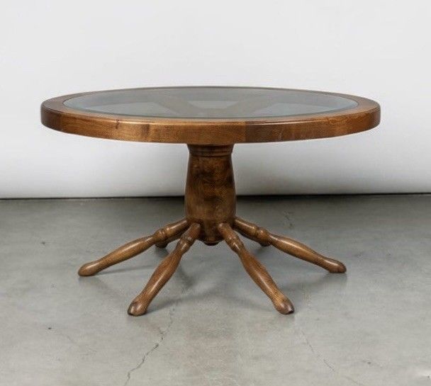 Vintage Oak Ships Wheel Coffee Table Mid Century C1950s Very Funky photo furniture