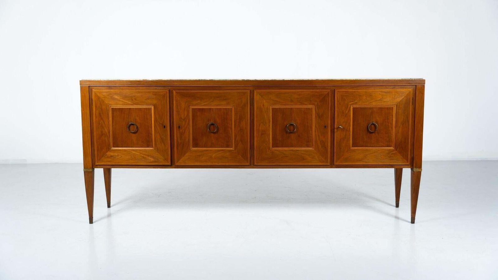 Mid Century Sideboard By Paolo Buffa , Wood And Marble , Italy , 1950s photo furniture