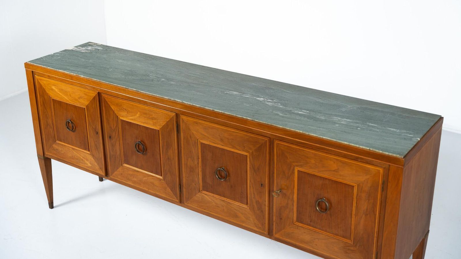 photo for sale Mid Century Sideboard By Paolo Buffa , Wood And Marble , Italy , 1950s