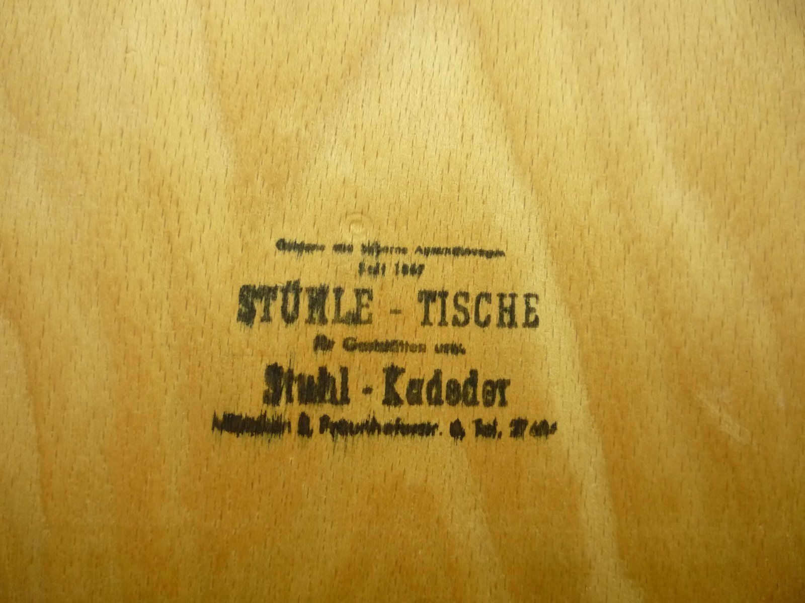Furniture Mid Century Plywood Stackable Dining Chair From Kaderer München, 1950s photo
