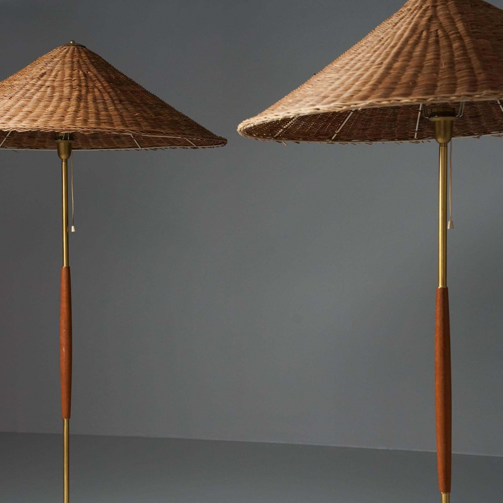 Pair Of Scandinavian Modern Floor Lights, Venhola Oy, Finland, 1960s photo for sale