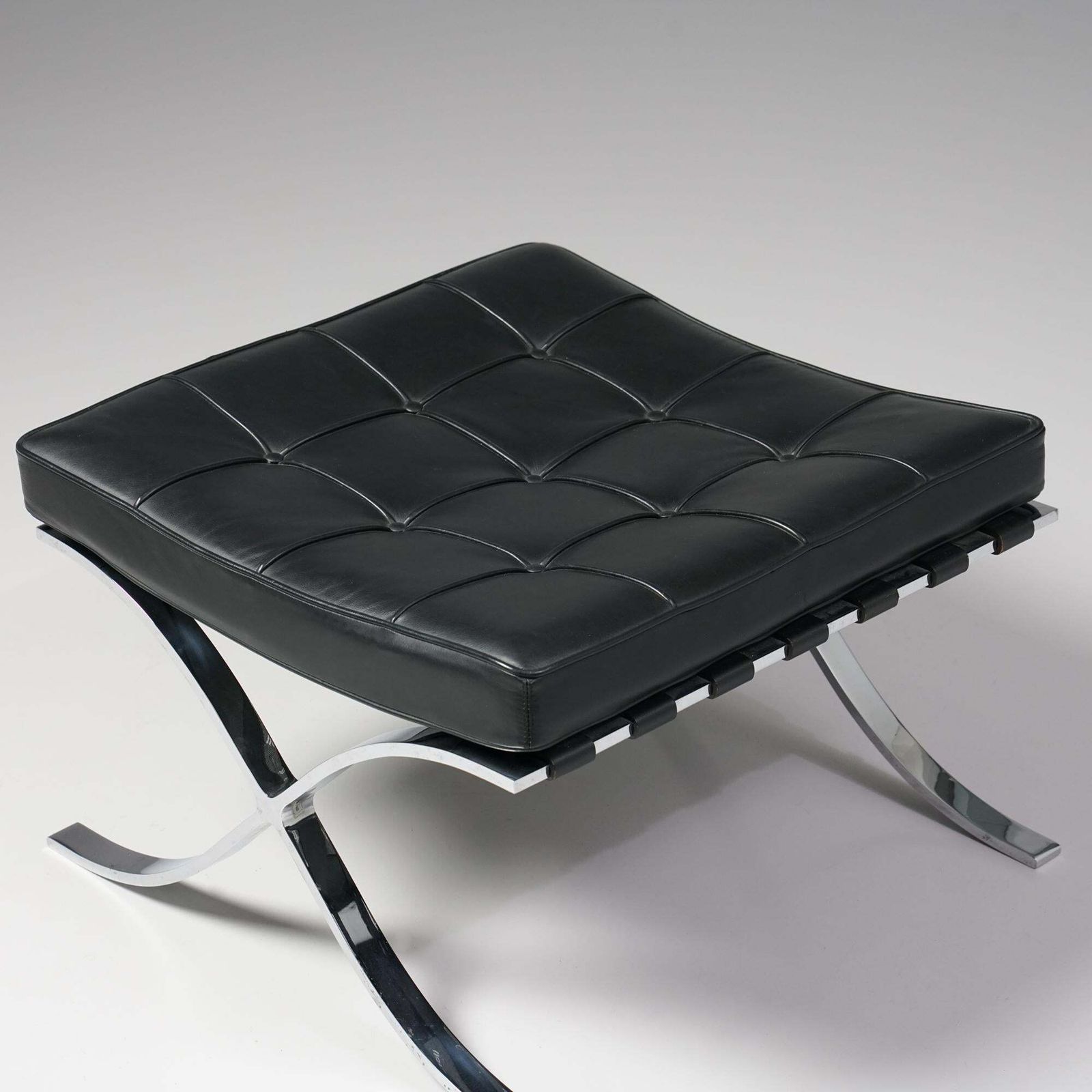 251y Barcelona Stools, 2 Pieces, Ludwig Mies Van Der Rohe, Knoll, Early 2000s photo Furniture