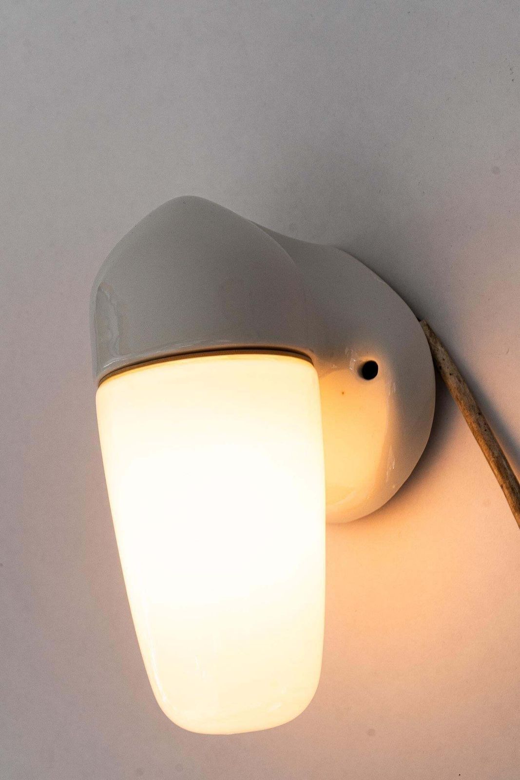 Lighting Porcelain Pair Of Wall Lights By Wilhelm Wagenfeld For Lindner, 1940s, Germany photo