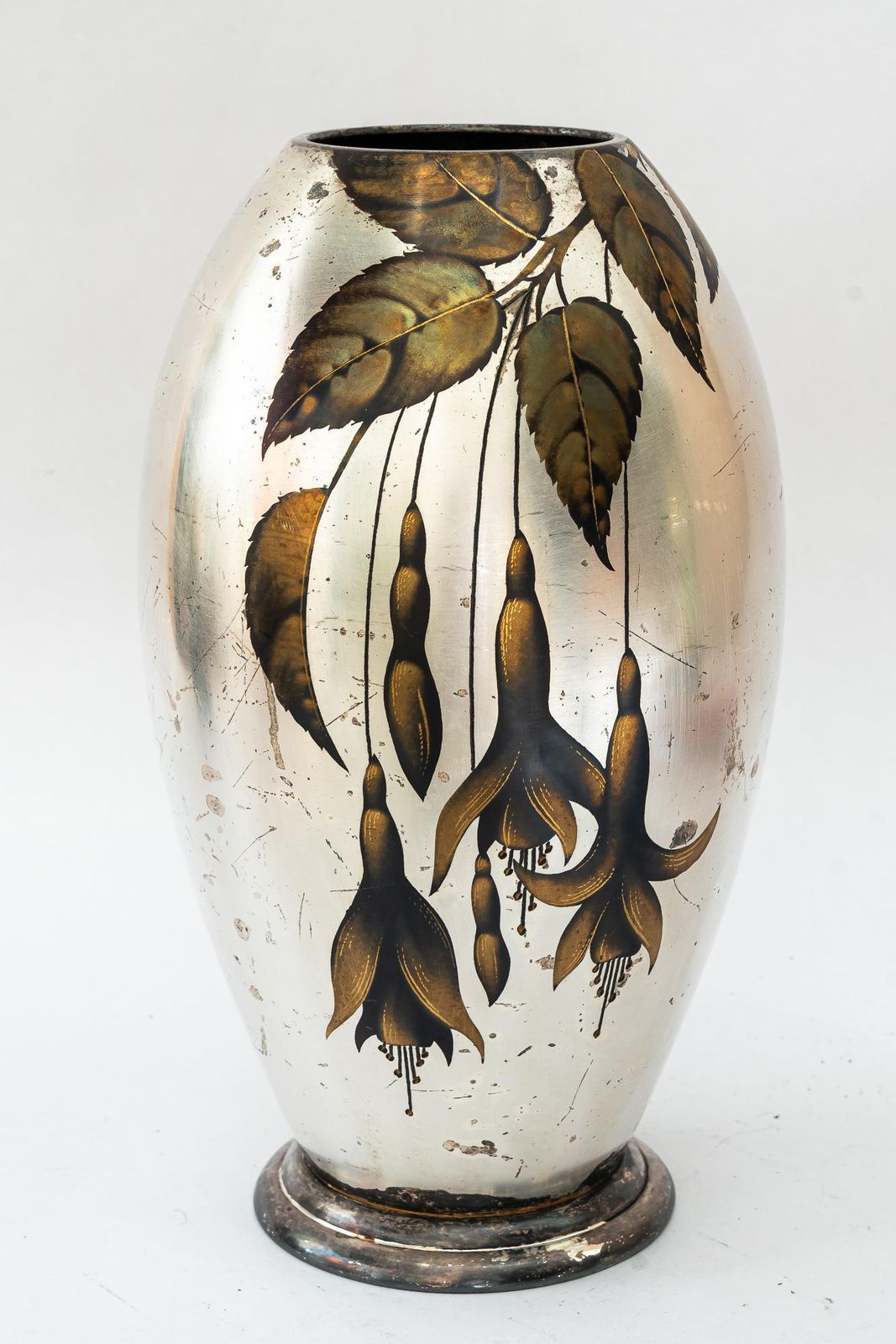 photo furniture Big Art Deco Silvered Wmf Vase "Ikora" Germany Around 1930s 'Marked'