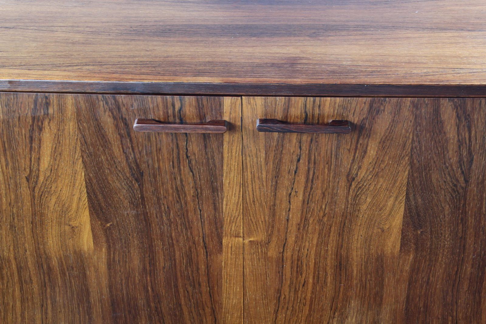 photo for sale Vintage Danish 1960s Mid Century Modern Illuminated Bar Cabinet