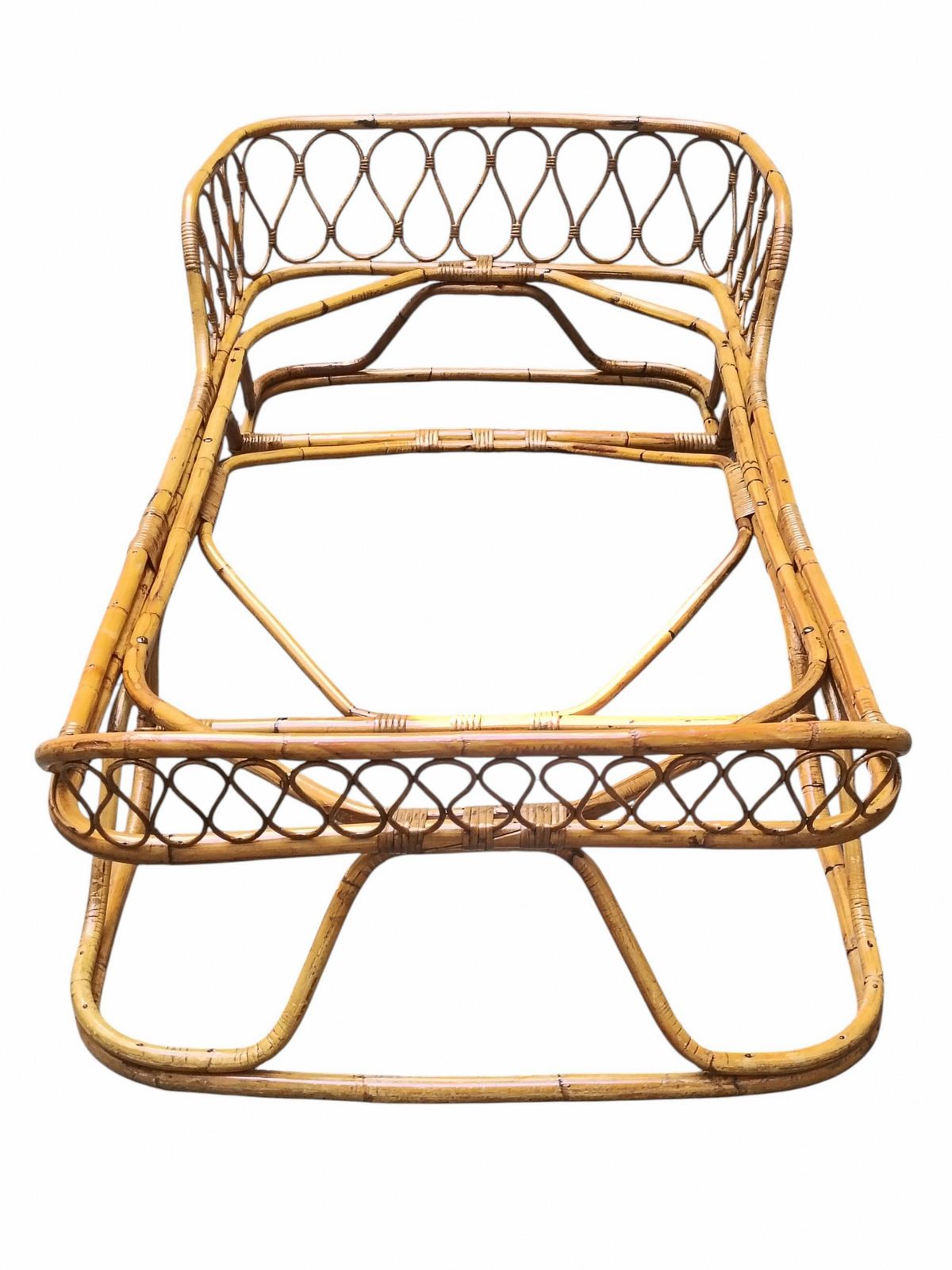 Tito Agnoli Attr. Daybed In Rattan E Bambu' Intrecciati, Italia 1960s photo 3179.0