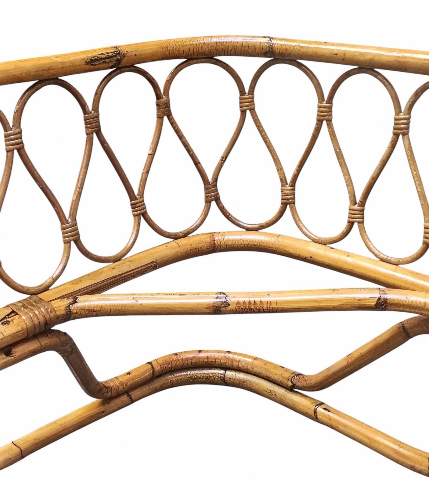 Tito Agnoli Attr. Daybed In Rattan E Bambu' Intrecciati, Italia 1960s photo buy