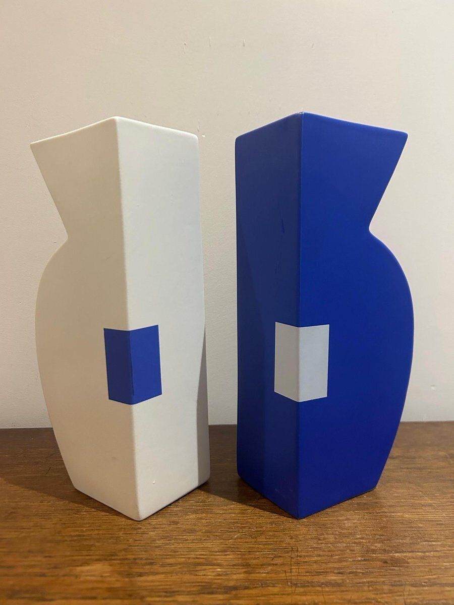 Postmodern Ceramic Vases, 1980s, Set Of 2 photo furniture