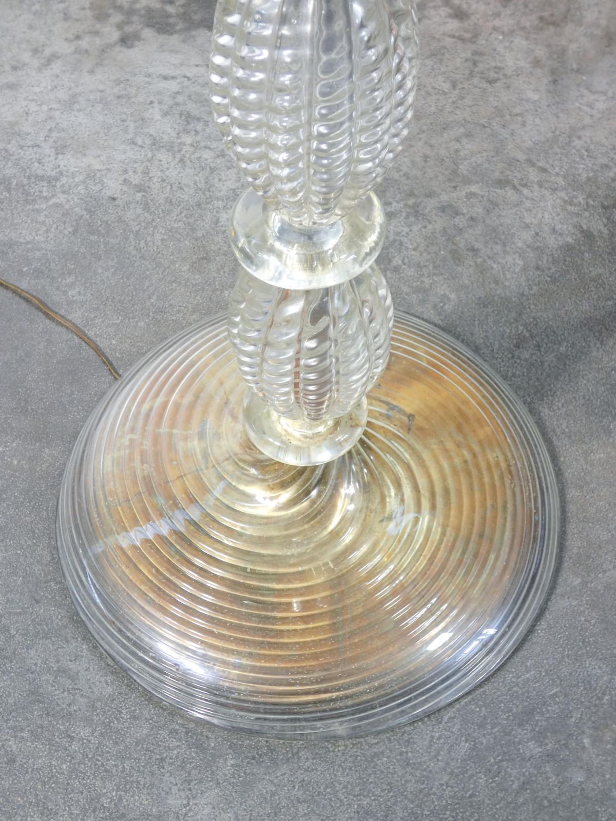photo for sale Barovier & Toso Three Lumen Blown Glass Floor Lamp. Murano, 40s