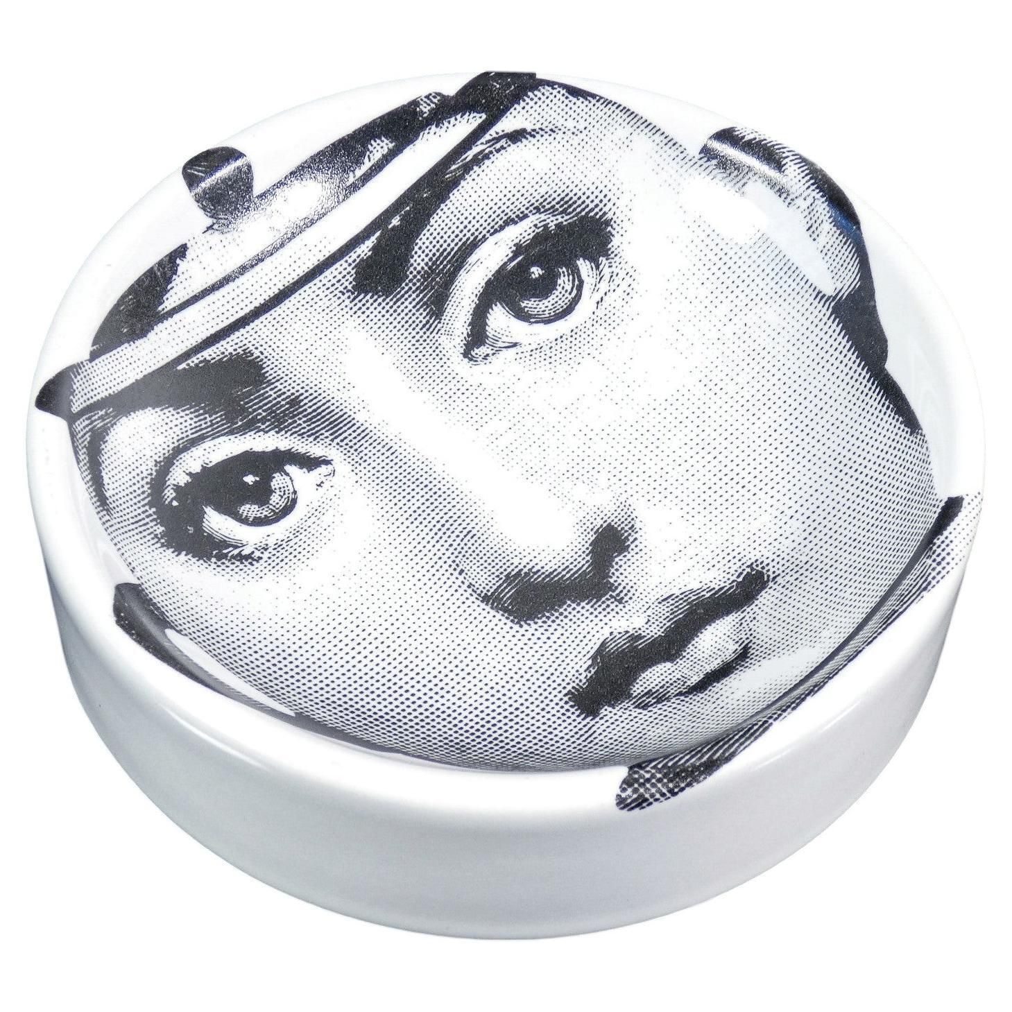 Ashtray, Saucer Emptier, Design Piero Fornasetti. Italy, 70s