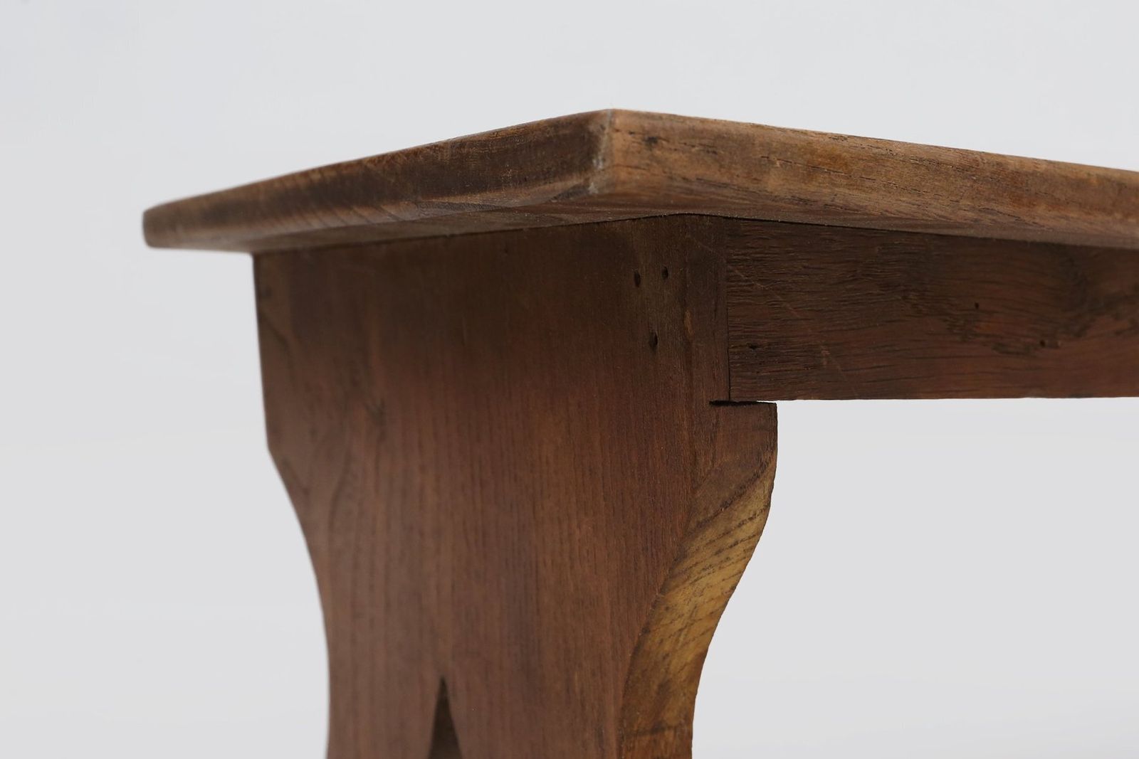 Small Rustic Wooden Stool With Curved Base, France, 1900s photo buy