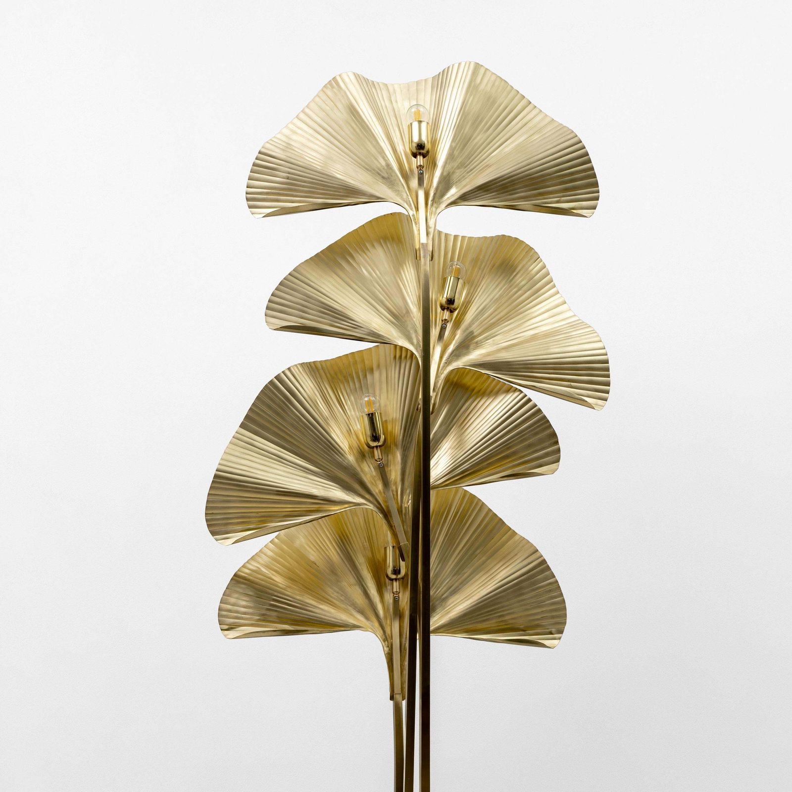 Italian Brass Floor Lamp "Ginkgo"   Barbi Style Lighting photo buy
