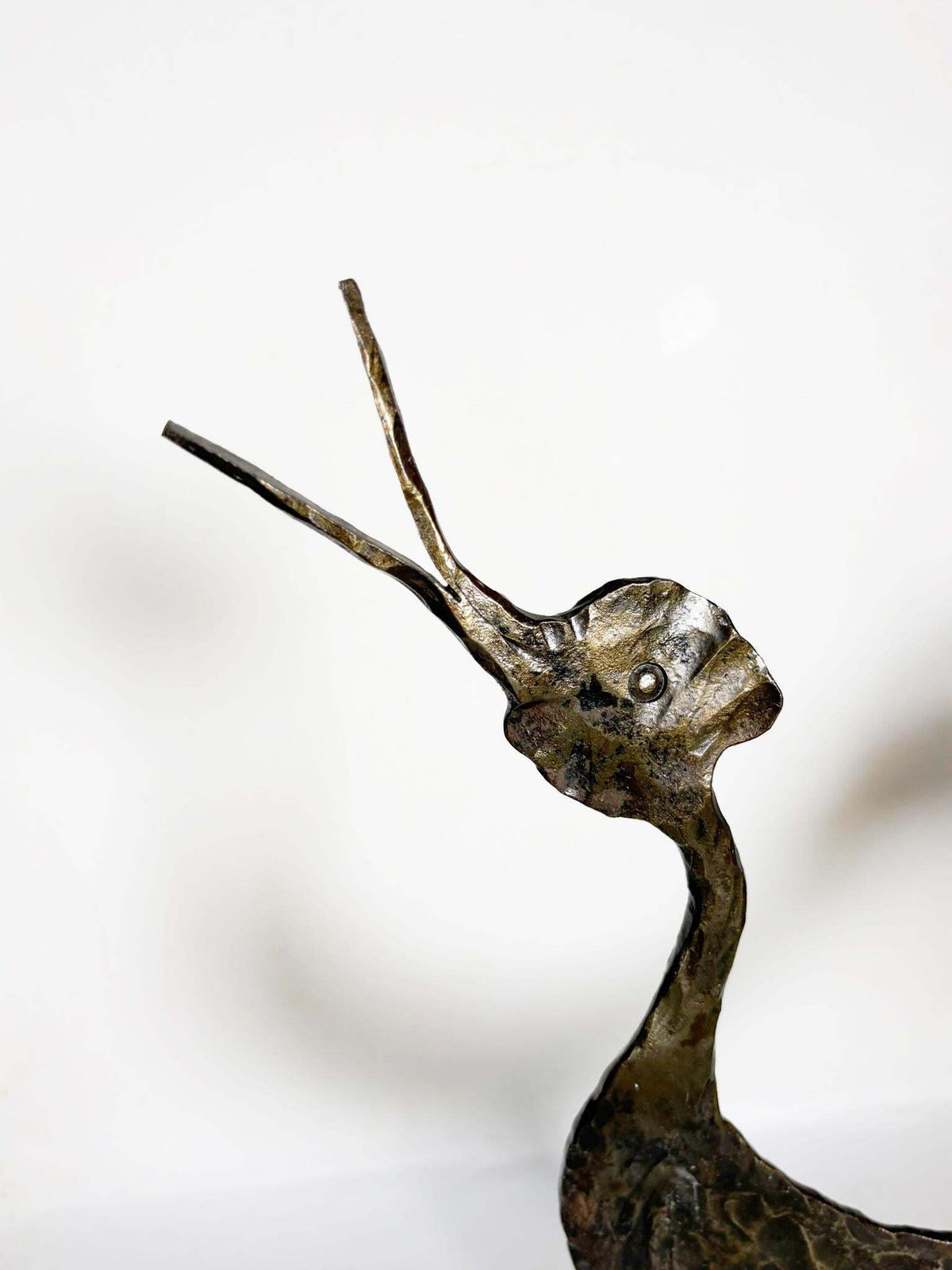 Metal Rooster Sculpture, Signed, France, 1970 photo Art