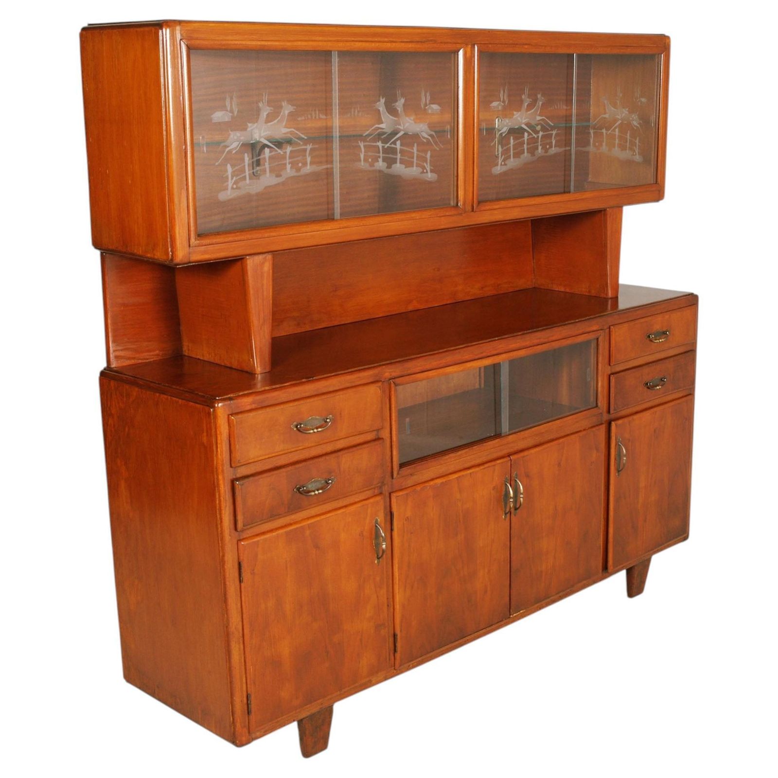 Italian Rationalist Sideboard With Display Cabinet, By Meroni & Fossati, Lissone photo 8214.0