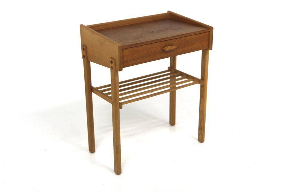 Table de chevet scandinave en teck, Suède, 1960