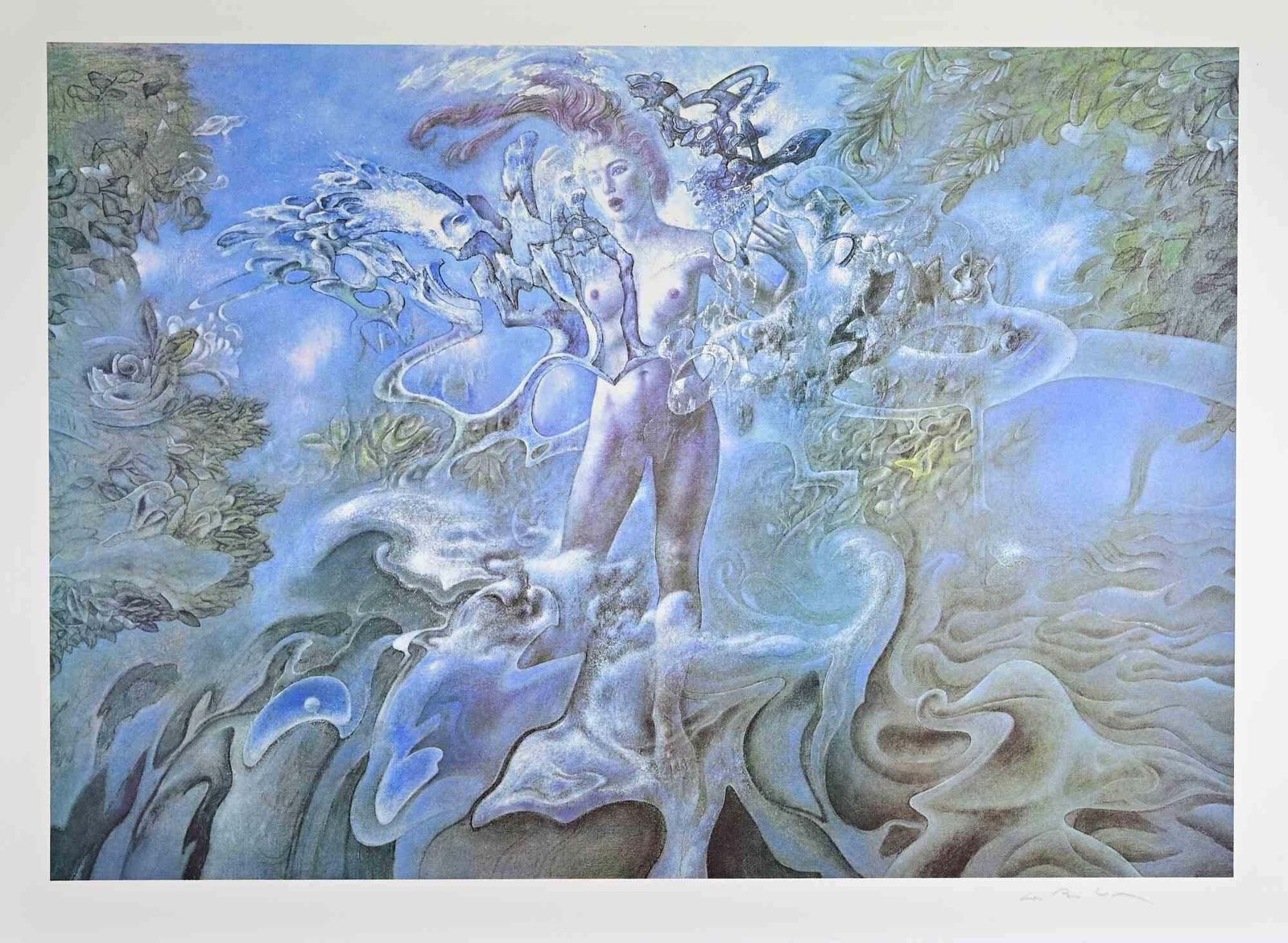 Nino La Barberathe Birth Of Venus   Lithograph By Nino La Barbera   1990s1990s