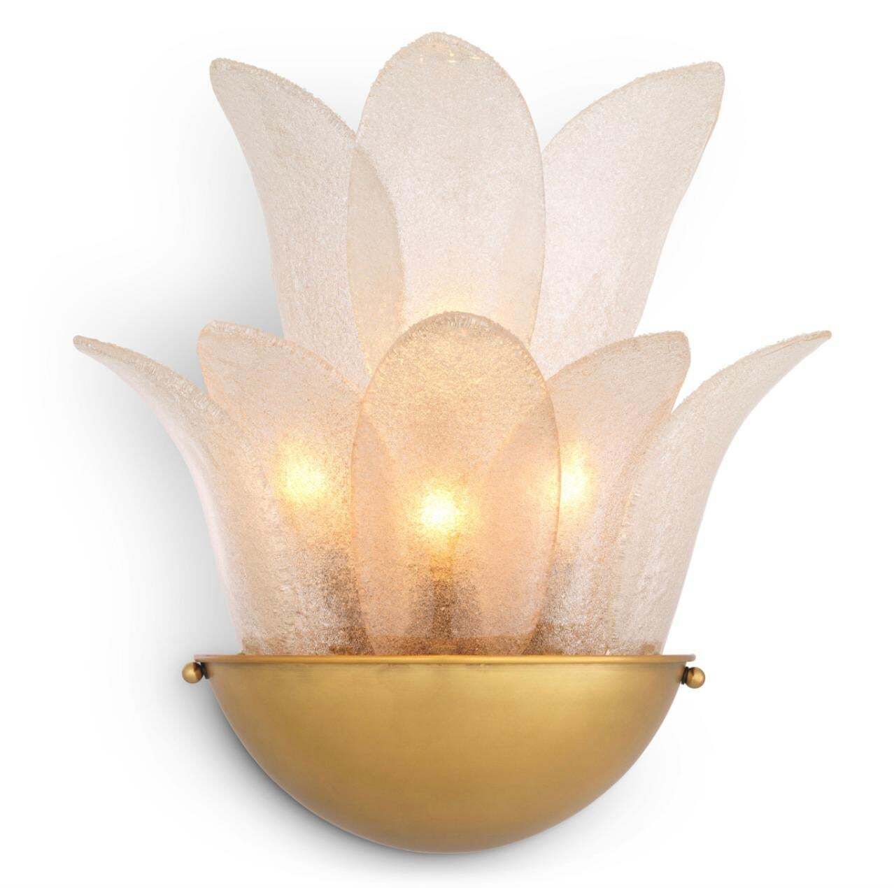 Pair Of Wall Lamps Antique Brass And Light Smoke Glass photo Lighting