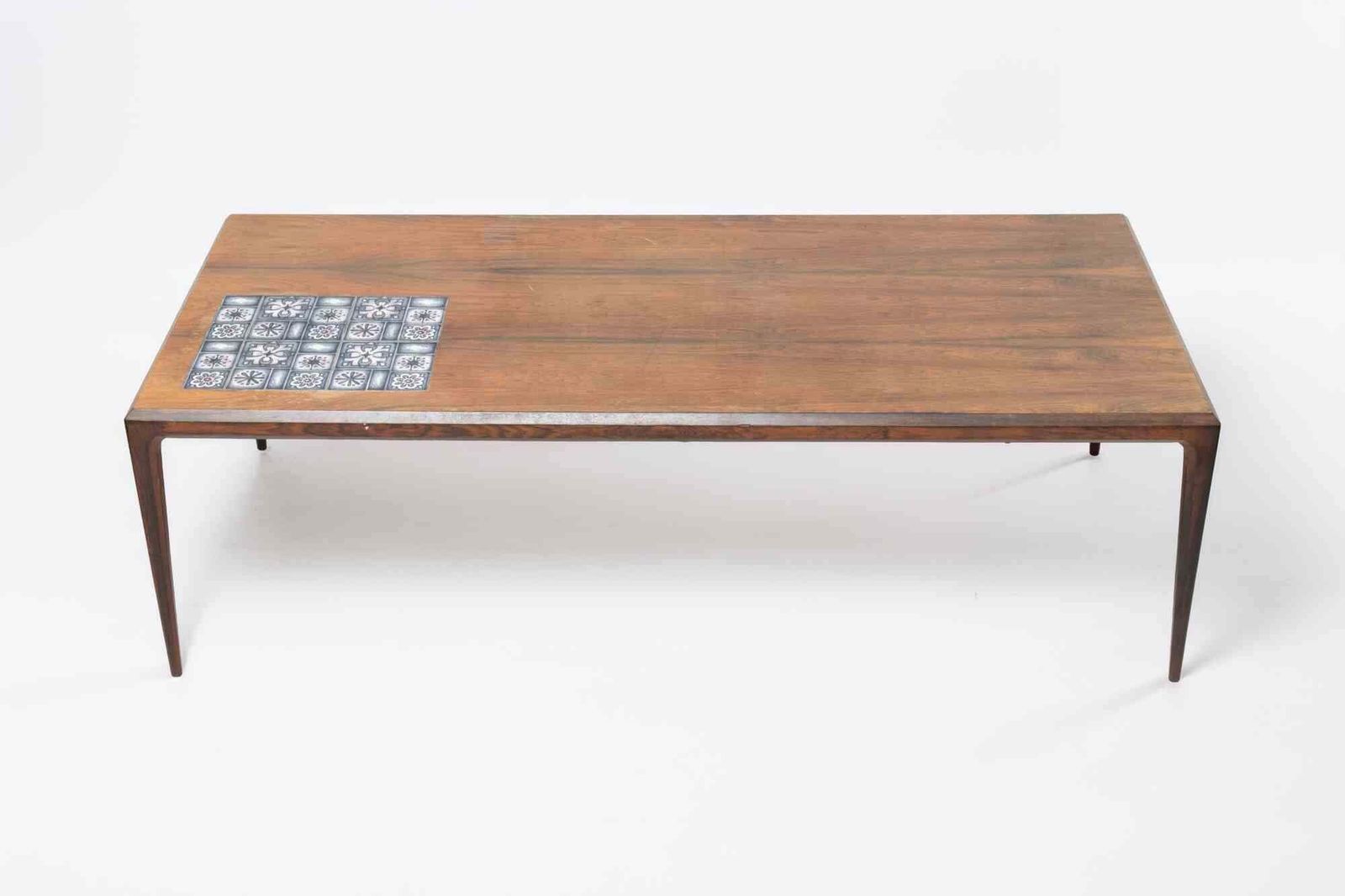 Vintage Rosewood And Ceramic Table By Johannes Andersen For C.F.C.S.   1960s photo furniture