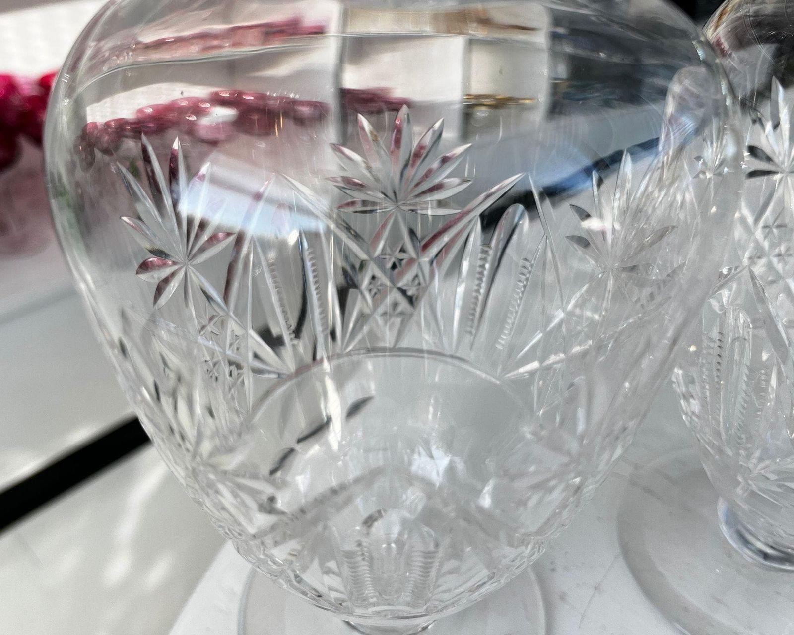 Carafes à whisky Val Saint Lambert, Art déco, lot de 2 pièces photo vintage