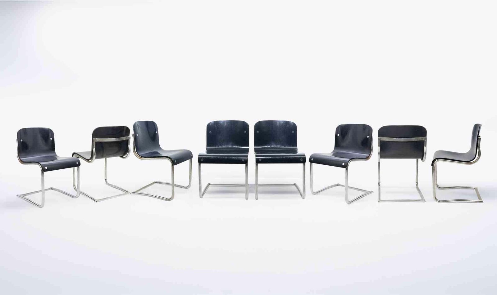 Set Of 8 Chairs "T70   920" By Carlo Bartoli, 1970s photo Furniture
