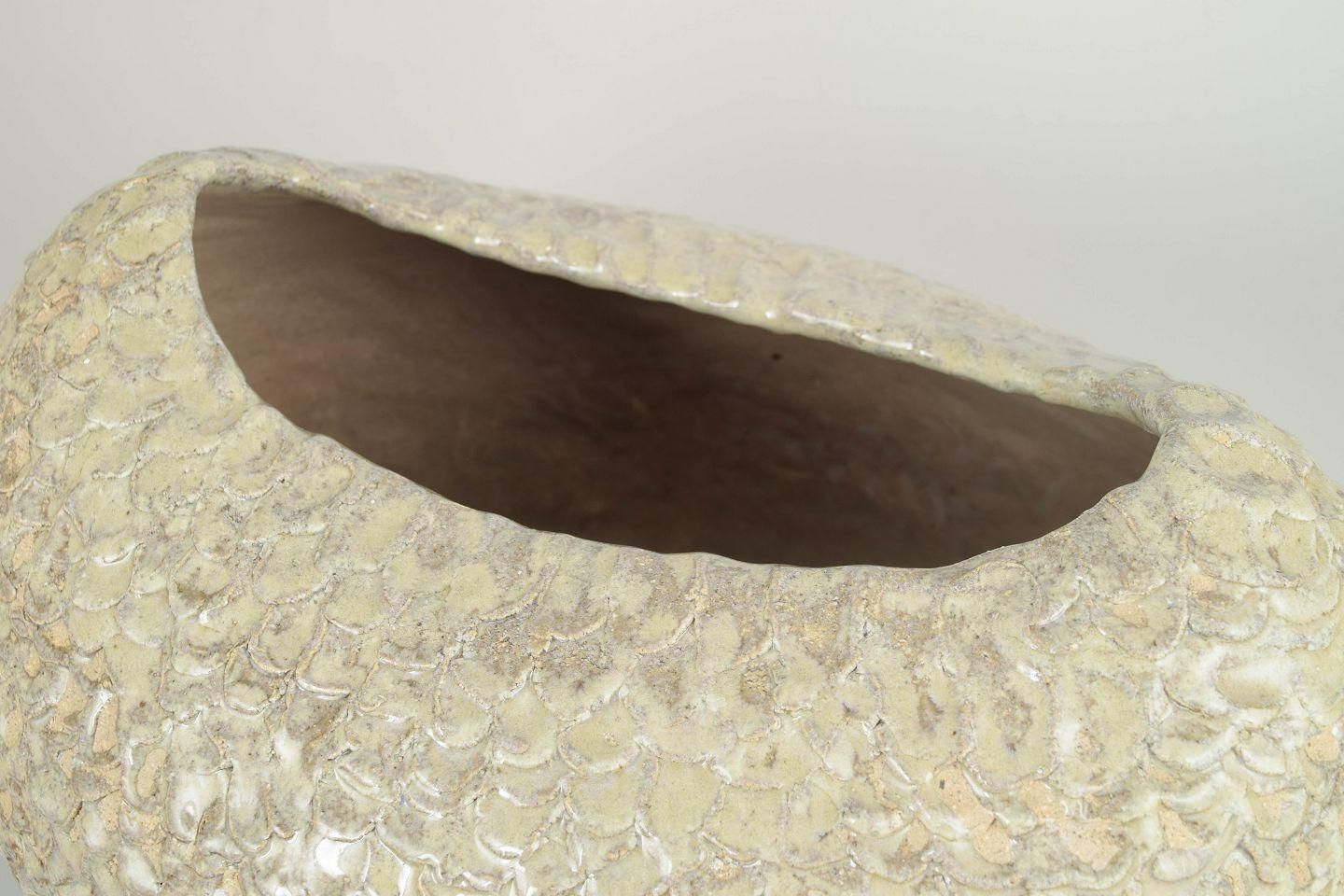 Christina Muff Contemporary Danish Artist. Large Vessel In Reused Stoneware Clay photo for sale