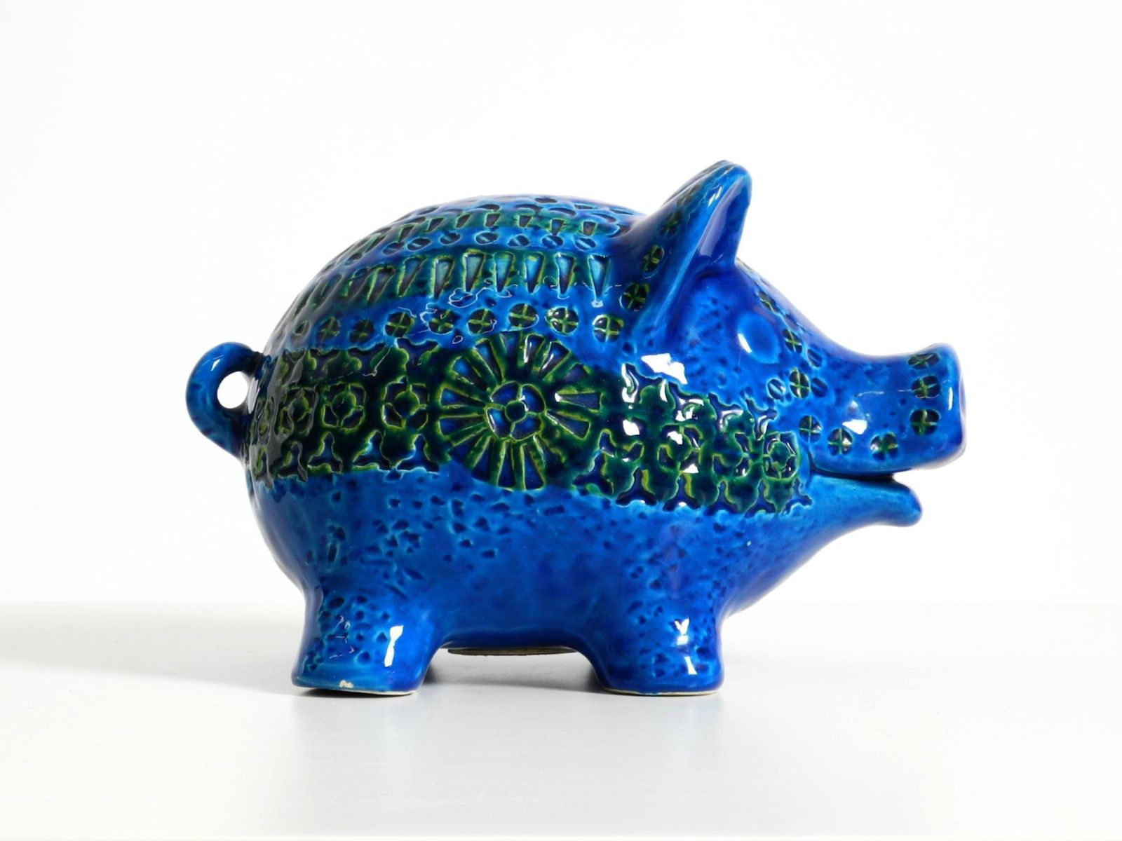 1960s Large Rimini Blu Ceramic Pig Money Box By Aldo Londi For Bitossi Italy photo furniture