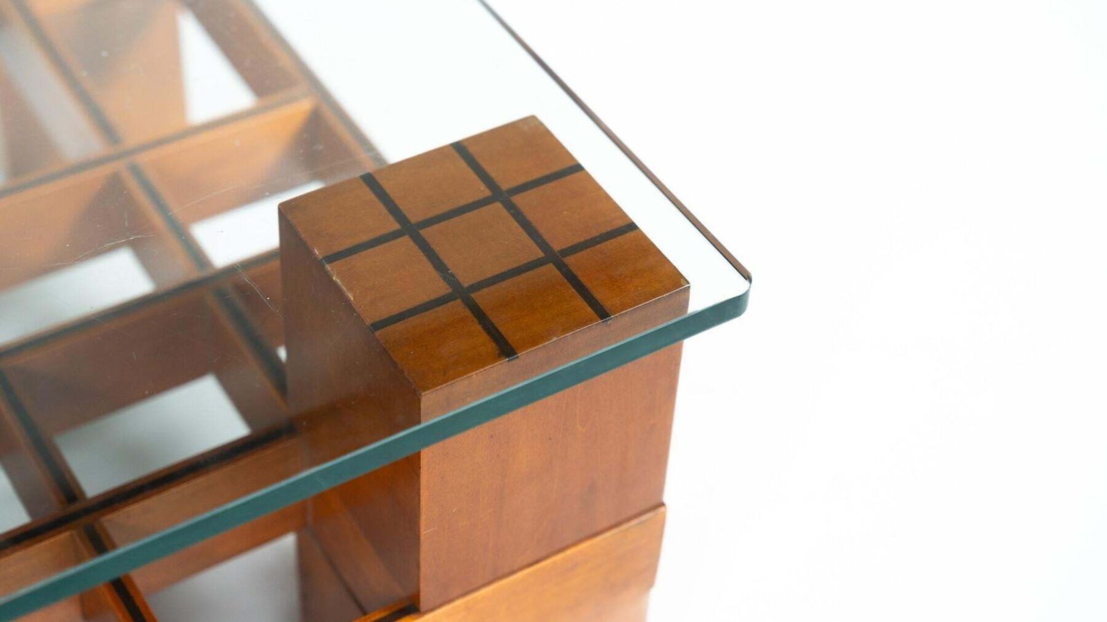 Mid Century Modern Coffee Table, Wood And Glass, Italy, 1960s photo 4445.0