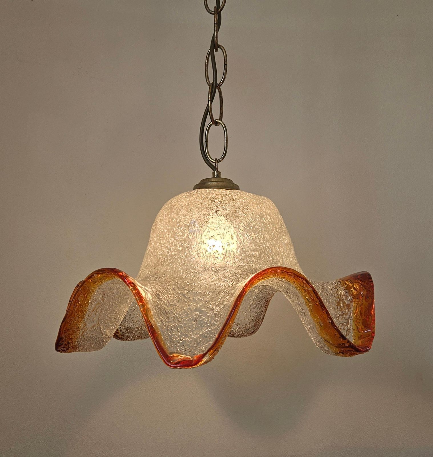 photo for sale Midcentury Rare Chandelier Mazzega, Murano Glass, Italy, 1970s