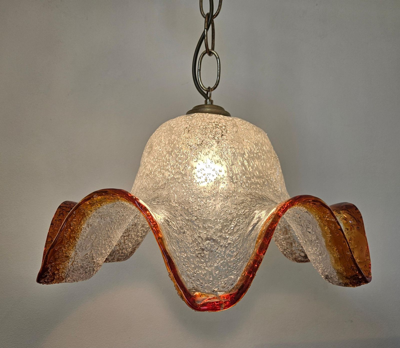 photo vintage Midcentury Rare Chandelier Mazzega, Murano Glass, Italy, 1970s
