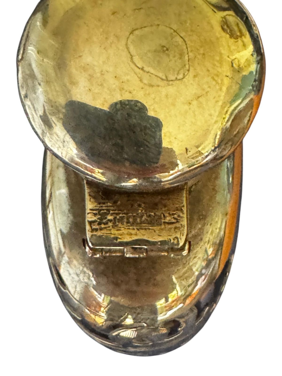 An Early 20th Century Art Nouveau Style Silver Overlaid Glass Flask photo vintage